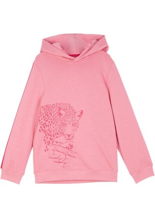 Mädchen Kapuzen-Sweatshirt aus Bio Baumwolle in pink von vorne - bpc bonprix collection