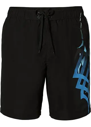 Badeshorts Herren in schwarz von vorne - bonprix Badeshorts Herren in schwarz von vorne - bonprix