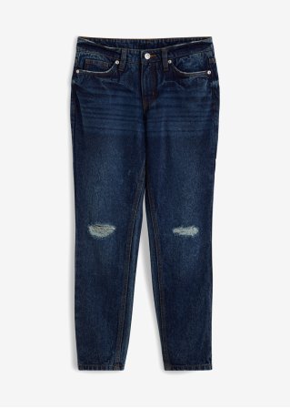 Straight Jeans, Mid Waist  in blau von vorne - BODYFLIRT