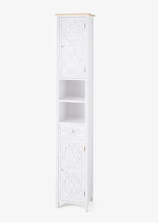 Hochschrank mit Ornament in weiß von vorne - bonprix Hochschrank mit Ornament in weiß von vorne - bonprix