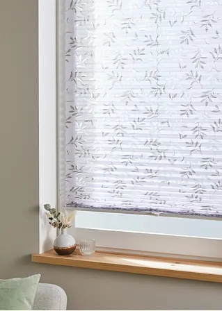 Plissee mit Blätter Druck in weiß - bpc living bonprix collection Plissee mit Blätter Druck in weiß - bpc living bonprix collection