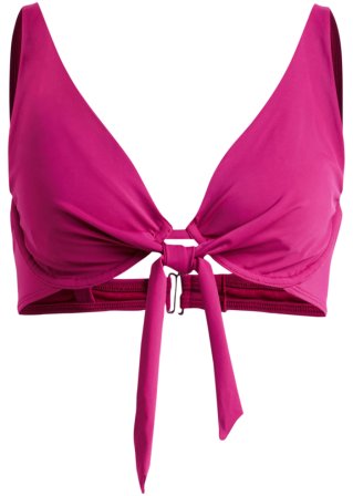 Bügel Bikini Oberteil in lila von vorne - bpc bonprix collection