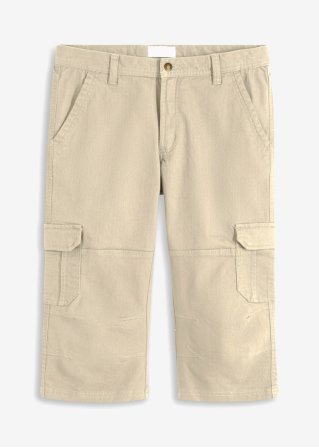 Regular Fit 3/4 Jeans, Straight in beige von vorne - John Baner JEANSWEAR
