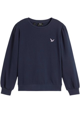 Mädchen Sweatshirt in blau von vorne - bpc bonprix collection