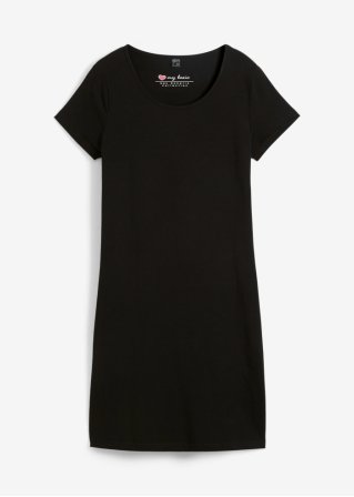Stretch-Kleid in schwarz von vorne - bpc bonprix collection