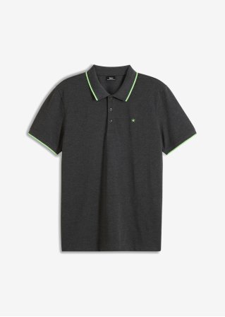 Poloshirt, Kurzarm in grau von vorne - bpc bonprix collection