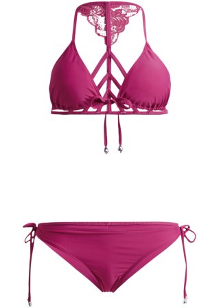 Triangel Bikini (2-tlg.Set) in lila von vorne - BODYFLIRT