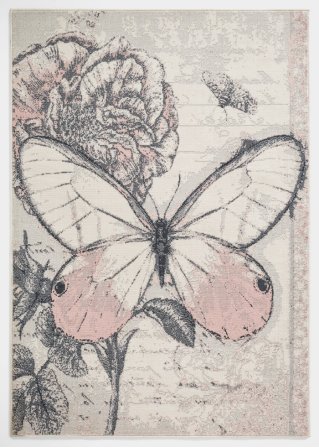 Teppich mit großem Schmetterling in rosa - bpc living bonprix collection
