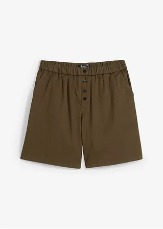 Jeansshorts, High Waist, Bequembund in grün von vorne - bpc bonprix collection Jeansshorts, High Waist, Bequembund in grün von vorne - bpc bonprix collection