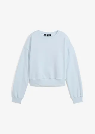 Verkürztes Sweatshirt in blau von vorne - bonprix Verkürztes Sweatshirt in blau von vorne - bonprix