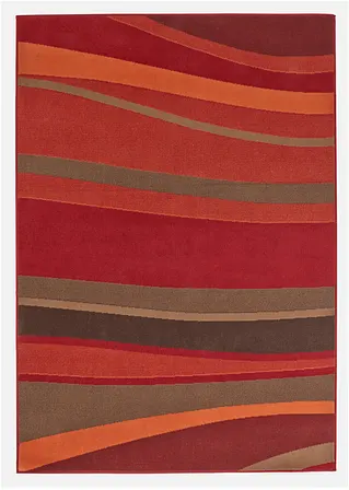 Teppich mit Wellenmusterung in rot - bonprix Teppich mit Wellenmusterung in rot - bonprix
