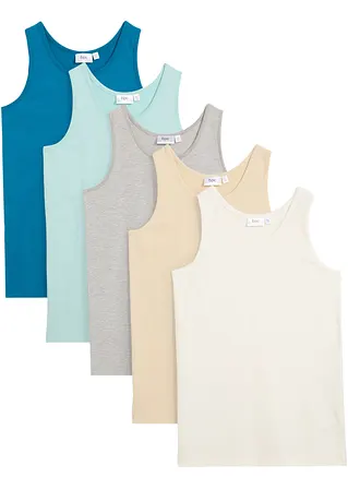 Unterhemd (5er Pack) in grau von vorne - bonprix Unterhemd (5er Pack) in grau von vorne - bonprix