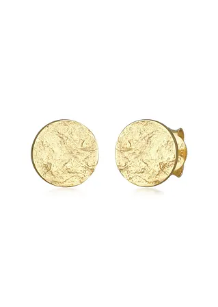 Elli Ohrstecker aus 925er Sterling Silber vergoldet in gold von vorne - elli Elli Ohrstecker aus 925er Sterling Silber vergoldet in gold von vorne - elli