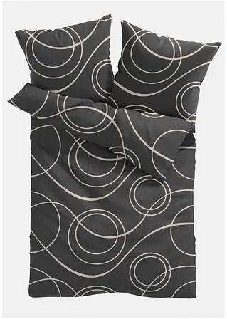 Bettwäsche mit grafischem Design in schwarz von vorne - bonprix Bettwäsche mit grafischem Design in schwarz von vorne - bonprix