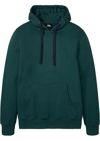 Kapuzensweatshirt aus reiner Baumwolle in grün von vorne - bonprix Kapuzensweatshirt aus reiner Baumwolle in grün von vorne - bonprix