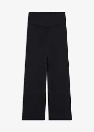 Komfort-Sport-Leggings, gerades Bein, schnelltrocknend in schwarz von vorne - bonprix Komfort-Sport-Leggings, gerades Bein, schnelltrocknend in schwarz von vorne - bonprix