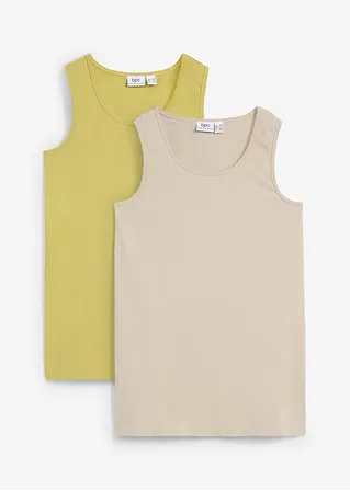 Long-Top, 2er-Pack in grün von vorne - bonprix Long-Top, 2er-Pack in grün von vorne - bonprix