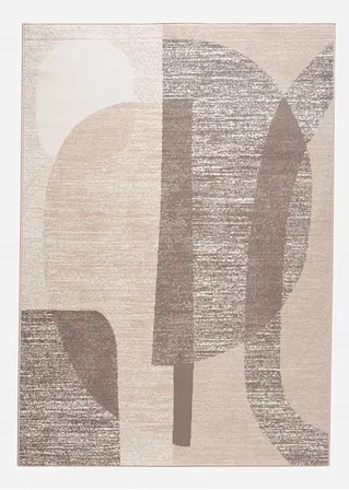 Teppich mit graphischer Musterung in beige von vorne - bonprix Teppich mit graphischer Musterung in beige von vorne - bonprix