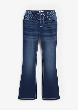 Bootcut Jeans, Mid Waist Thermo in blau von vorne - bonprix Bootcut Jeans, Mid Waist Thermo in blau von vorne - bonprix