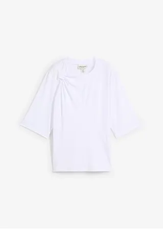 T-Shirt mit Knotendetail in weiß von vorne - bonprix T-Shirt mit Knotendetail in weiß von vorne - bonprix
