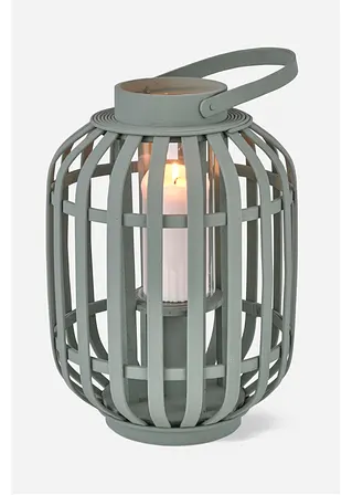 Windlicht mit Glaseinsatz in grün von vorne - bonprix Windlicht mit Glaseinsatz in grün von vorne - bonprix