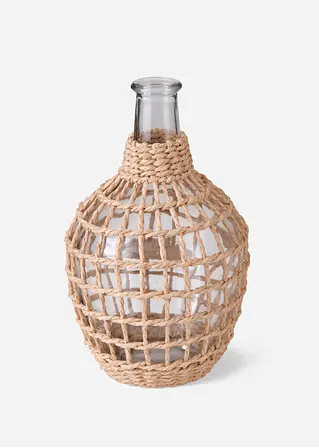 Vase mit Rattangeflecht in beige von vorne - bonprix Vase mit Rattangeflecht in beige von vorne - bonprix