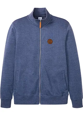 Sweatjacke mit Stehkragen in blau von vorne - bonprix Sweatjacke mit Stehkragen in blau von vorne - bonprix