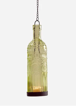 Hängedeko Teelichthalter in Flasche in grün von vorne - bonprix Hängedeko Teelichthalter in Flasche in grün von vorne - bonprix