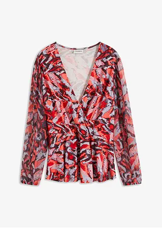Langarmshirt aus softem Viskose-Mix in rot von vorne - bonprix Langarmshirt aus softem Viskose-Mix in rot von vorne - bonprix