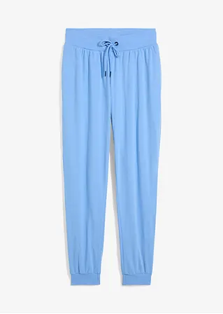 Jogginghose mit elastischen Bund in blau von vorne - bonprix Jogginghose mit elastischen Bund in blau von vorne - bonprix