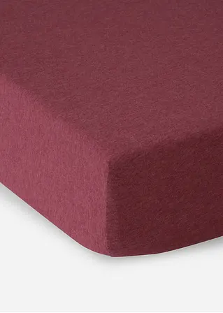 Jersey Melange Spannbettlaken in lila von vorne - bonprix Jersey Melange Spannbettlaken in lila von vorne - bonprix