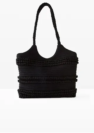 Stoffshopper in schwarz von vorne - bonprix Stoffshopper in schwarz von vorne - bonprix