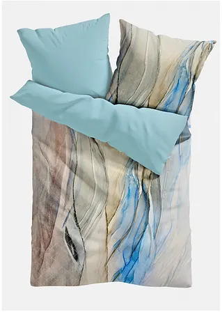 Wendebettwäsche mit Marmoroptik in beige von vorne - bonprix Wendebettwäsche mit Marmoroptik in beige von vorne - bonprix