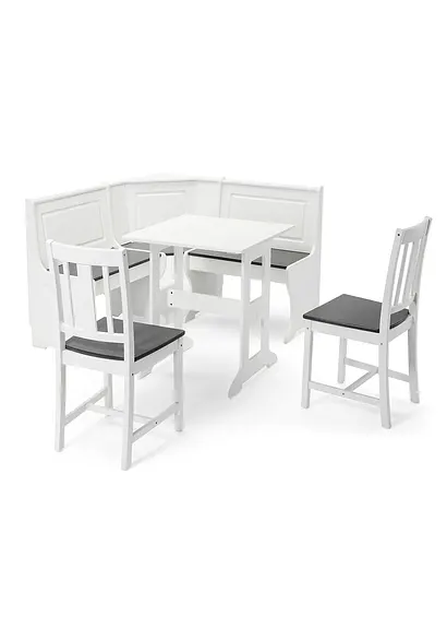 Eckbank Set (4-tlg.Set) in weiß von vorne - bpc living bonprix collection Eckbank Set (4-tlg.Set) in weiß von vorne - bpc living bonprix collection