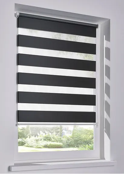 Verdunkelungs-Doppelrollo in schwarz - bonprix Verdunkelungs-Doppelrollo in schwarz - bonprix