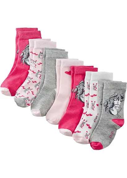 Kinder Socken mit Bio-Baumwolle (7er Pack) in grau von vorne - bonprix Kinder Socken mit Bio-Baumwolle (7er Pack) in grau von vorne - bonprix
