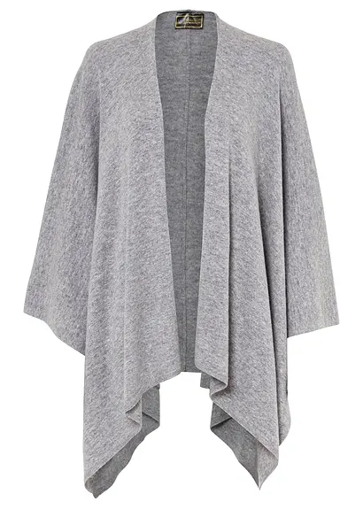 Wollponcho mit Good Cashmere Standard®-Anteil in grau - bonprix Wollponcho mit Good Cashmere Standard®-Anteil in grau - bonprix