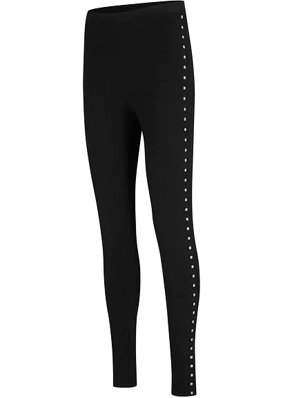 Leggings mit Nieten in schwarz von vorne - bonprix Leggings mit Nieten in schwarz von vorne - bonprix