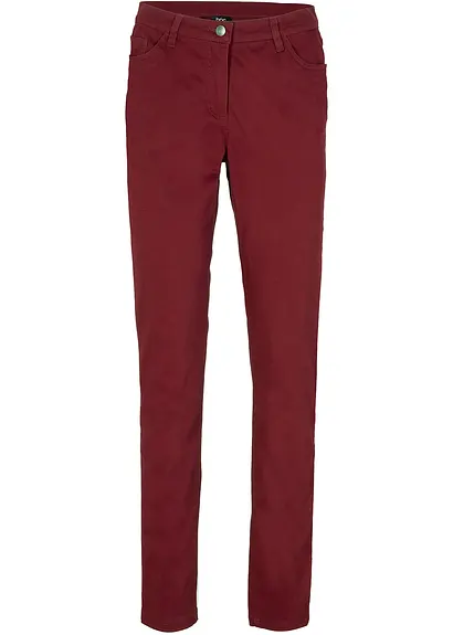 Stretch-Hose, Slim Fit in rot von vorne - bonprix Stretch-Hose, Slim Fit in rot von vorne - bonprix