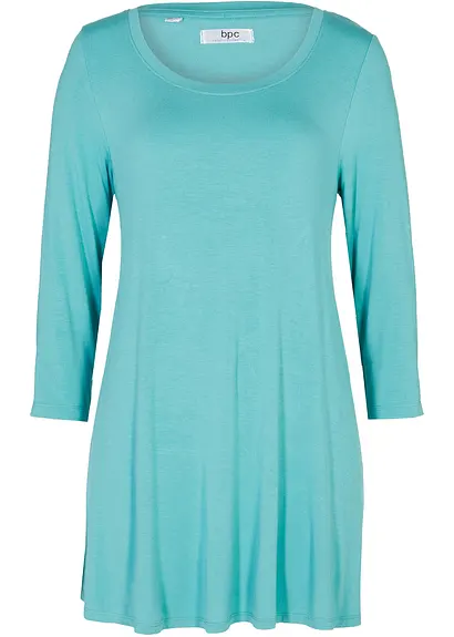 Viskose-Stretch- Shirt mit 3/4 Arm in petrol von vorne - bonprix Viskose-Stretch- Shirt mit 3/4 Arm in petrol von vorne - bonprix