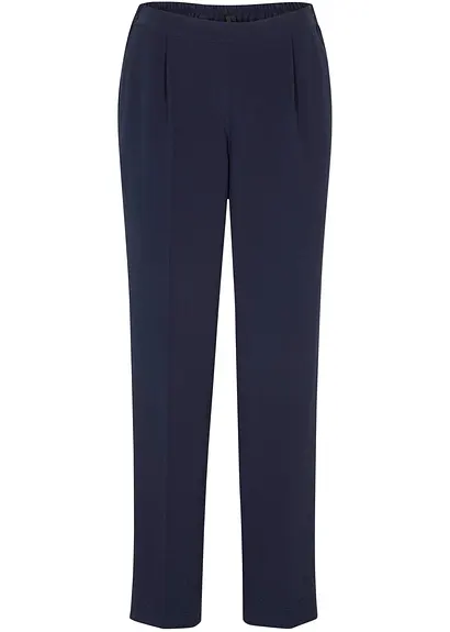 Schlupfhose mit Bügelfalte in blau von vorne - bonprix Schlupfhose mit Bügelfalte in blau von vorne - bonprix