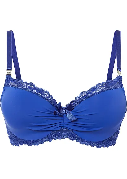 Schalen BH mit Bügel in blau von vorne - bonprix Schalen BH mit Bügel in blau von vorne - bonprix