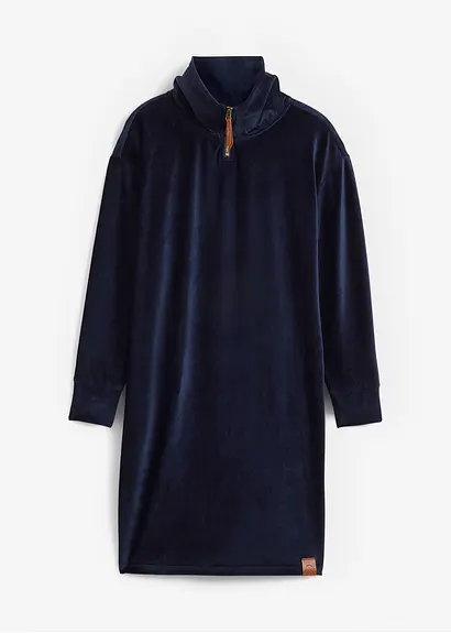 Jersey-Cordkleid in Oversize in blau von vorne - bonprix Jersey-Cordkleid in Oversize in blau von vorne - bonprix