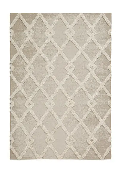 Hochflor Teppich mit plastischer Musterung in beige - bpc living bonprix collection Hochflor Teppich mit plastischer Musterung in beige - bpc living bonprix collection