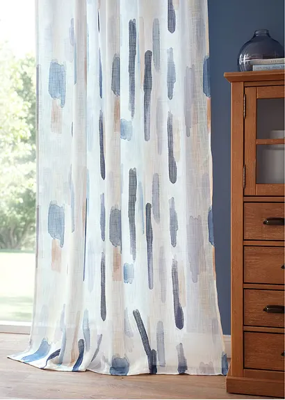 Vorhang mit Streifen Druck (1er Pack) in blau - bonprix Vorhang mit Streifen Druck (1er Pack) in blau - bonprix