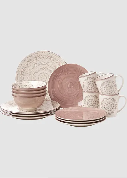Ritzenhoff & Breker Geschirr-Set (16-tlg. Set) in rosa - Ritzenhoff & Breker Ritzenhoff & Breker Geschirr-Set (16-tlg. Set) in rosa - Ritzenhoff & Breker