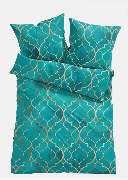 Bettwäsche mit grafischem Design in blau von vorne - bonprix Bettwäsche mit grafischem Design in blau von vorne - bonprix