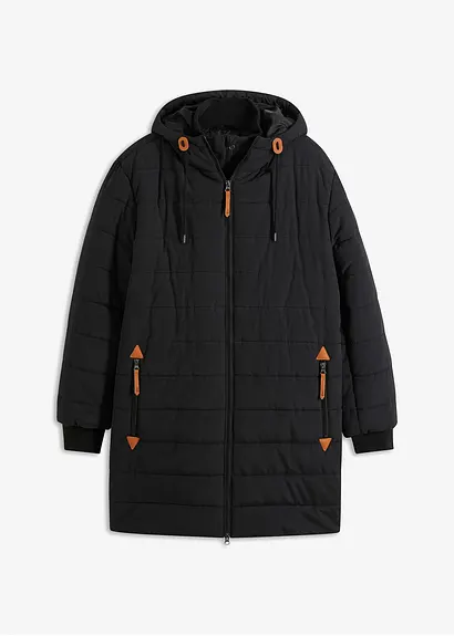 wattierte Steppjacke in schwarz von vorne - bonprix wattierte Steppjacke in schwarz von vorne - bonprix