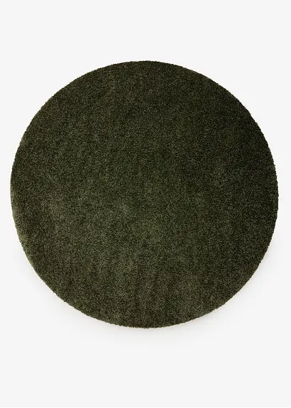 Runder waschbarer Teppich mit weichem Flor in grün von vorne - bonprix Runder waschbarer Teppich mit weichem Flor in grün von vorne - bonprix
