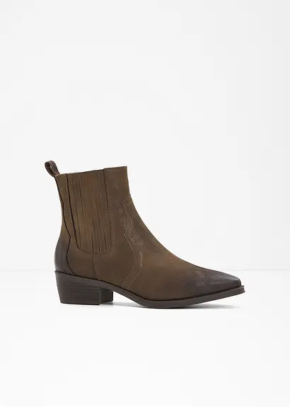 Marco Tozzi Cowboy Stiefelette in braun von vorne - Marco Tozzi Marco Tozzi Cowboy Stiefelette in braun von vorne - Marco Tozzi